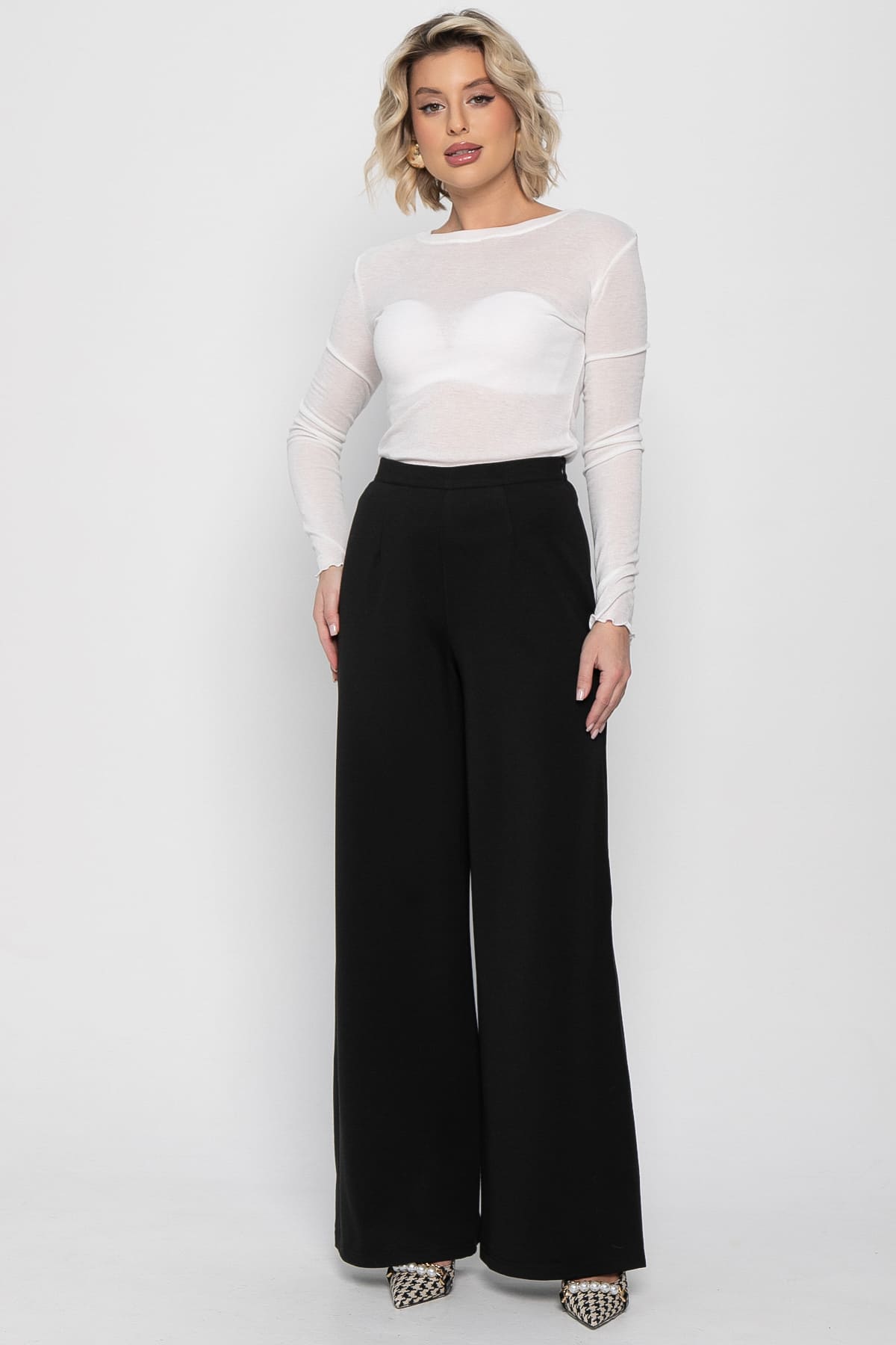 Брюки трикотажные Жанин (черные) Б14978-10М