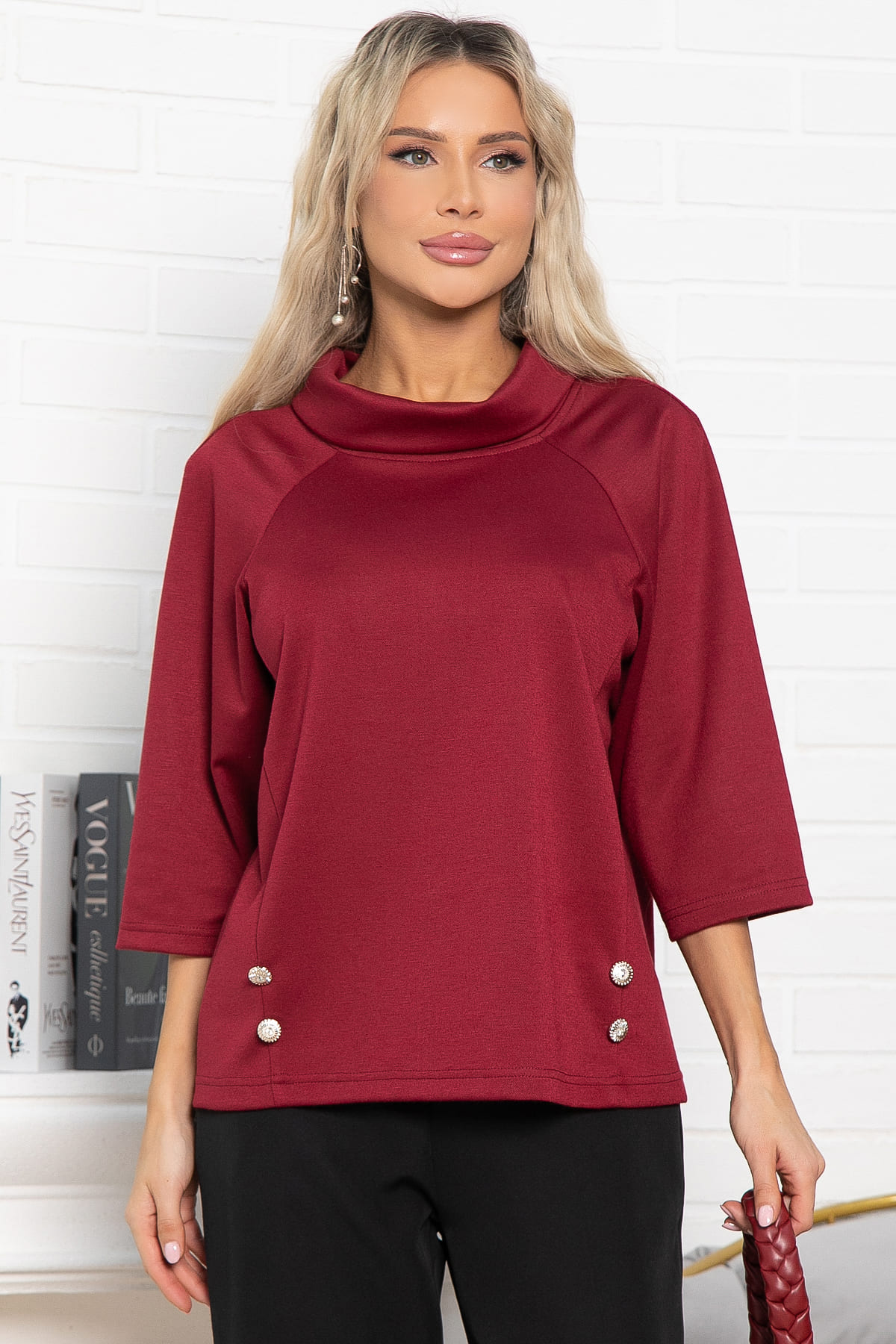 Джемпер Эдельвейс (бордовый) Б15003-18М