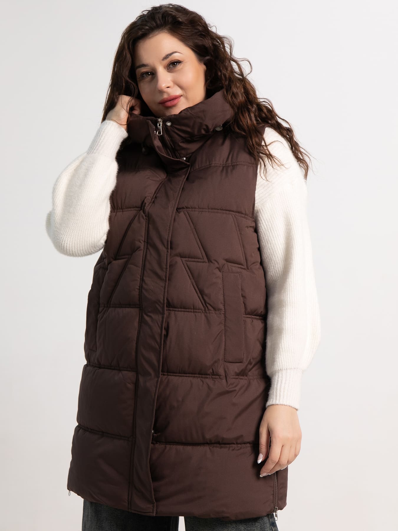 Жилет утепленный Вега (горький шоколад) Б15304-18М