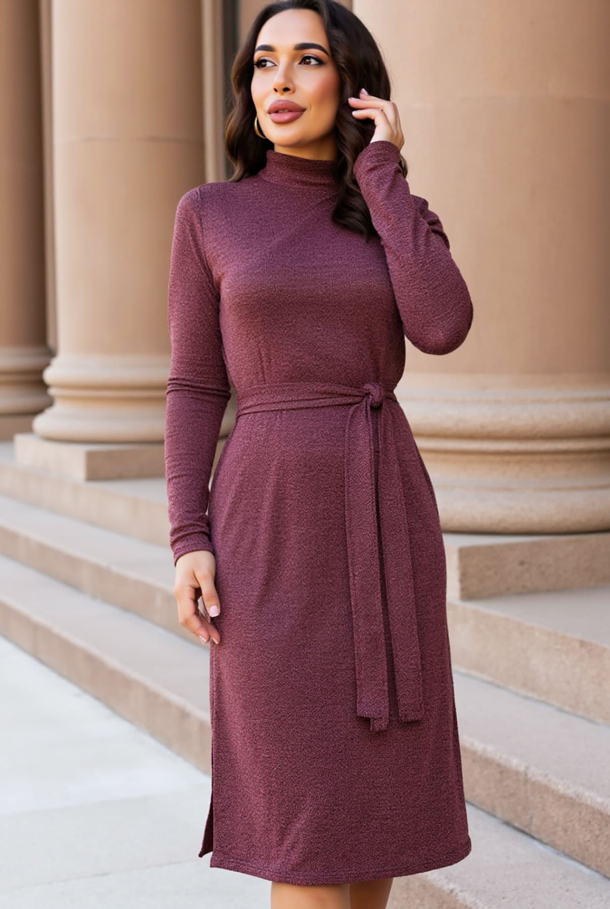 Платье В ритме мегаполиса (бордо) П14057-33М