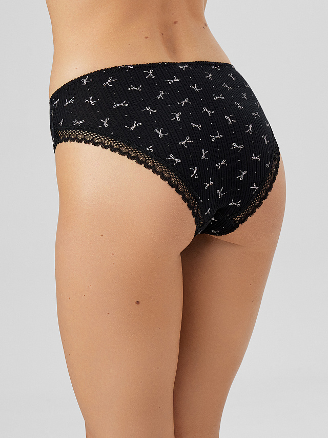 Трусы слипы женские черные