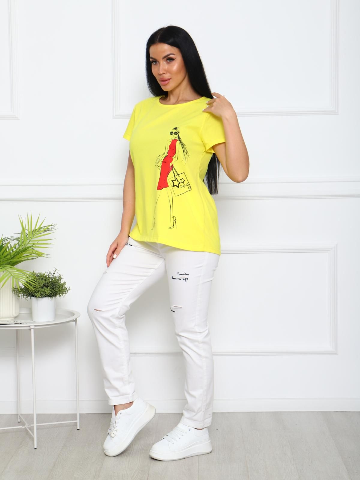 Ледис - футболка желтый