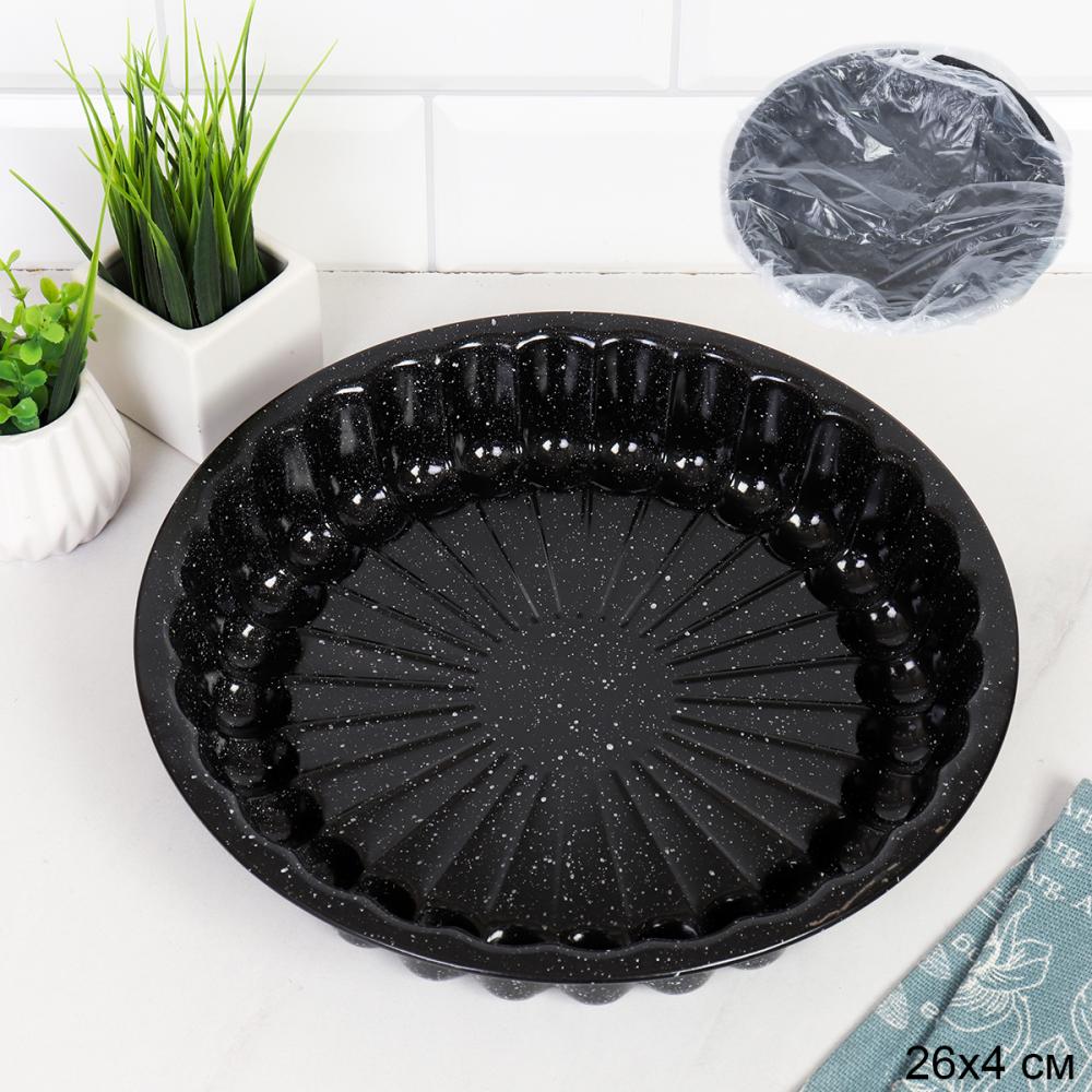 Форма для выпечки Круг 26 см Мрамор / PPS-951 /уп 50/ антипригарное покрытие/ 0,39