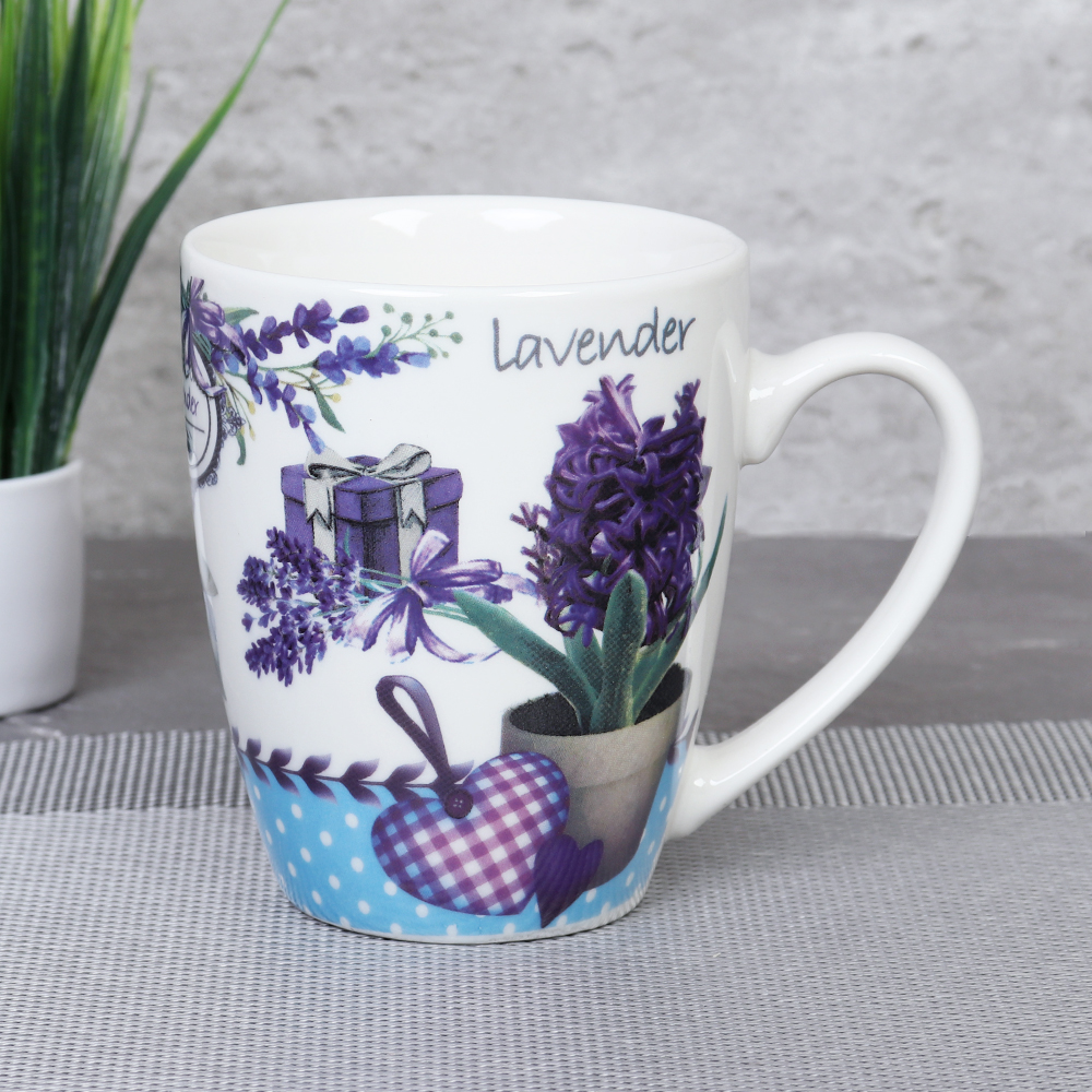Кружка 350 мл Прованс Лаванда / 4809-14 / уп 72/ Цветы / микс