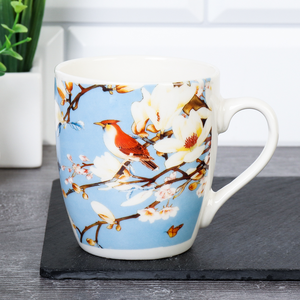 Кружка 250 мл Цветы / XZ014 /уп 96/