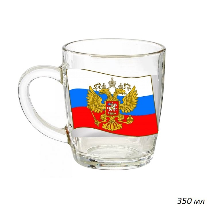 Кружка 350 мл Бейзик Флаг России АКЦИЯ / 55531 /уп 12/