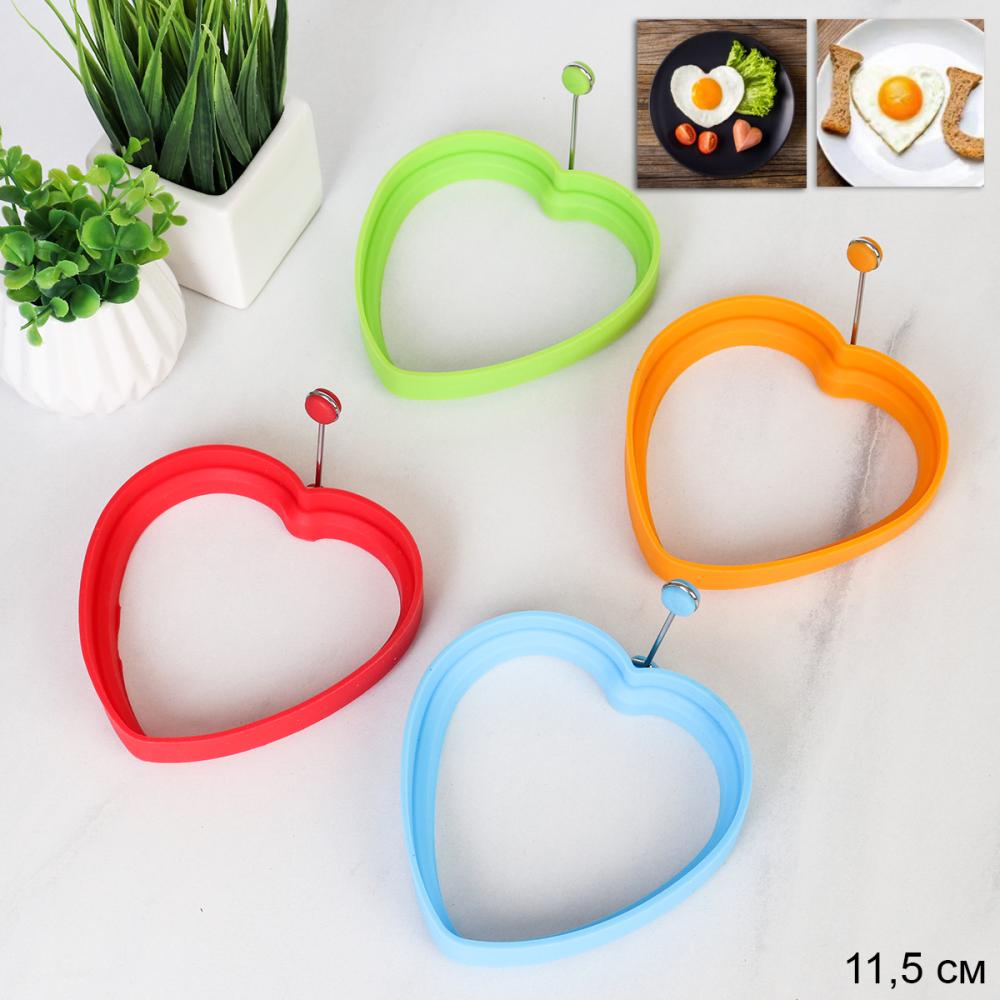 Форма для яичницы силиконовая/ F-162 /уп 200/Сердце