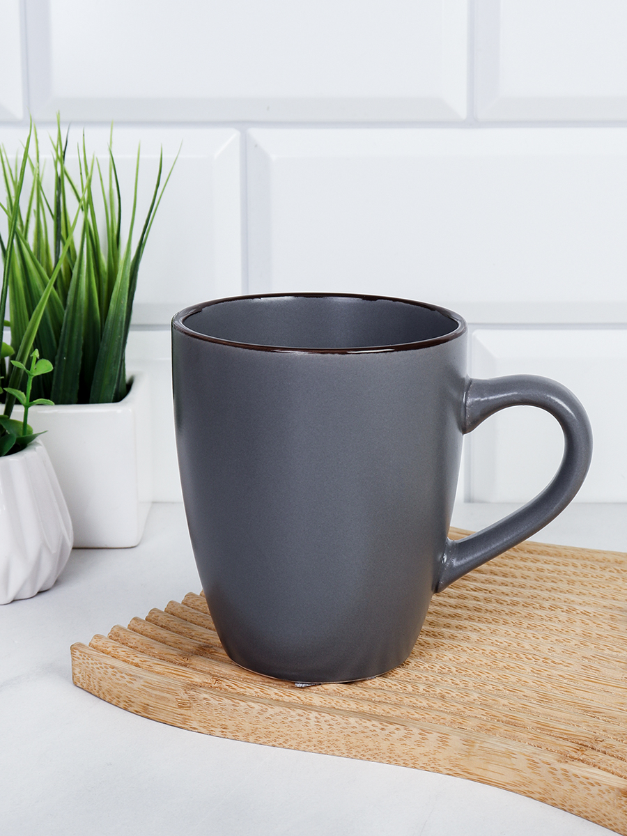 Кружка 350 мл Классика 20040 темный серый /уп 12/36/ 730029