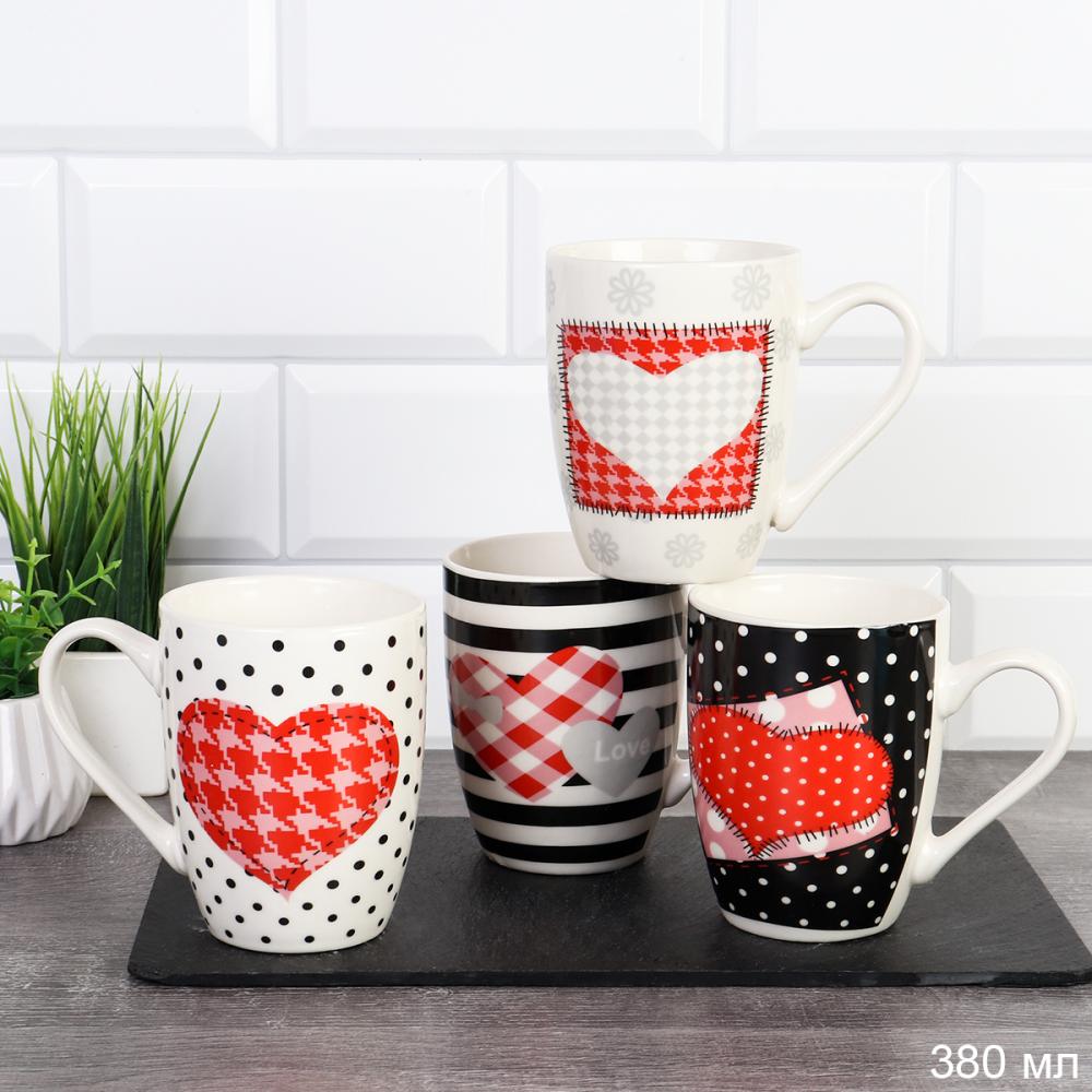 Кружка 380 мл Любовь Сердце / K357-1 /уп 72/