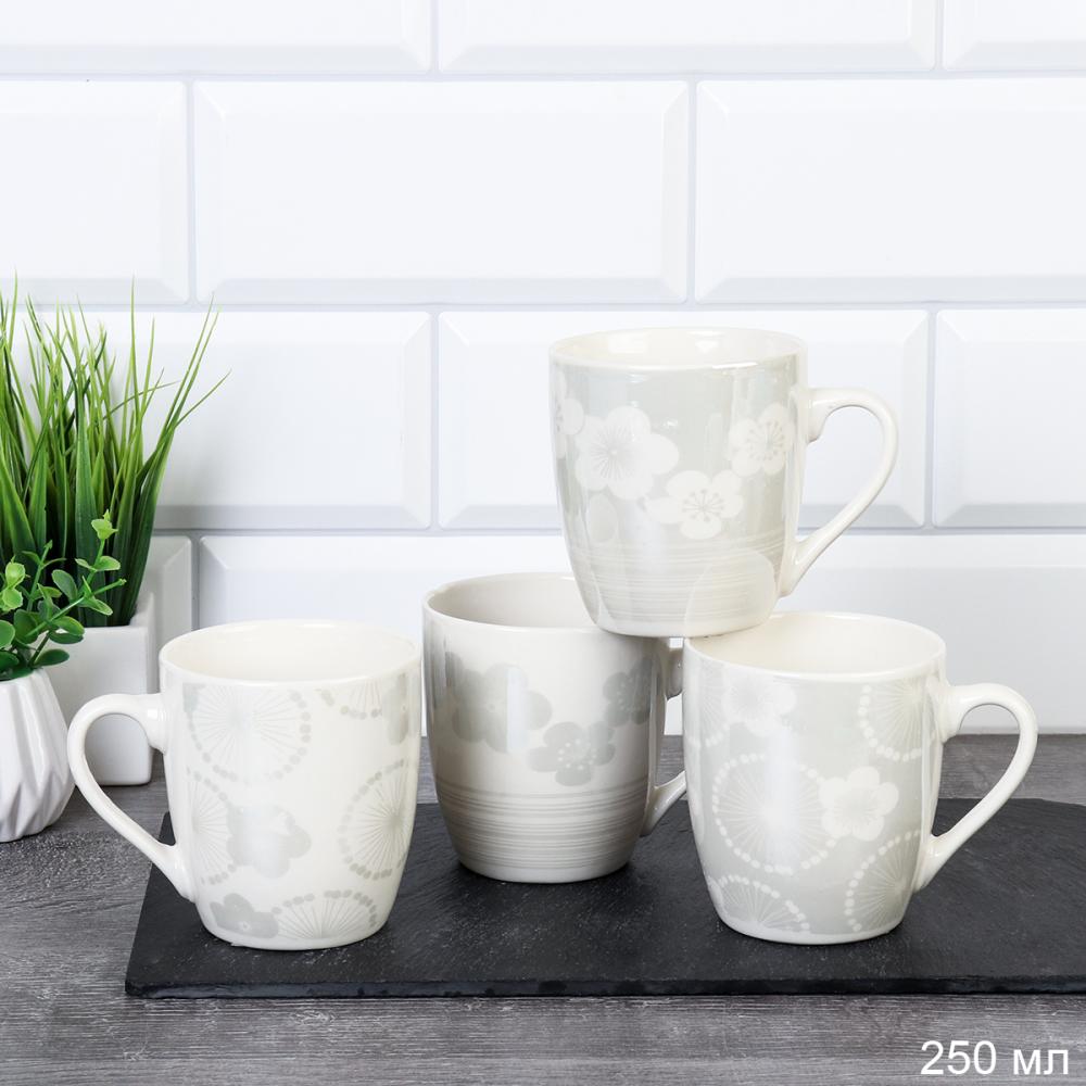 Кружка 250 мл Цветы / S341 /уп 96/ АКЦИЯ