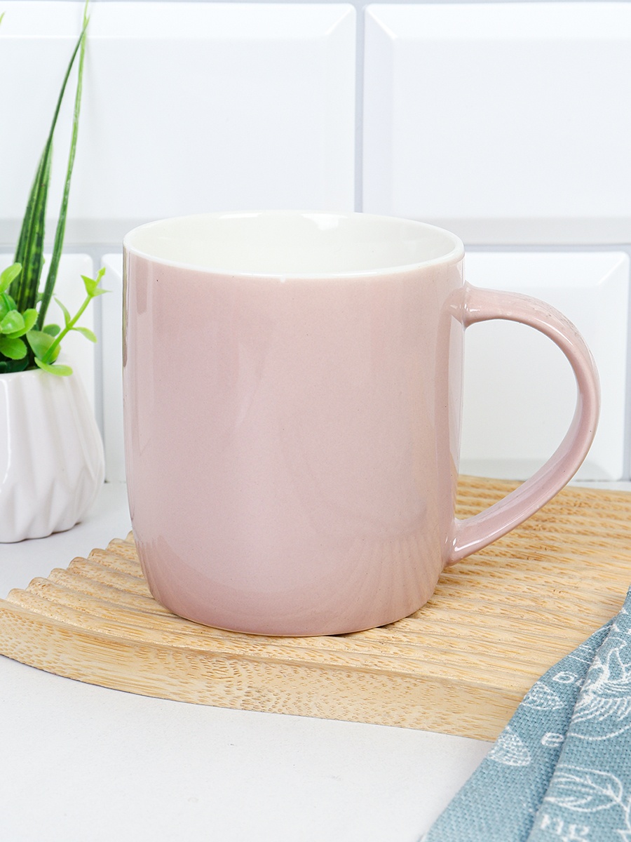 Кружка 400 мл / HQ-308 /уп 12/48/ ПРОМО АКЦИЯ/Пыльная роза