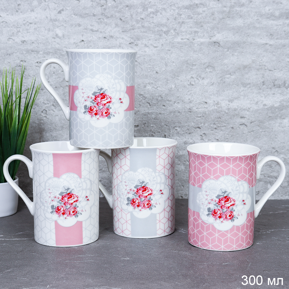 Кружка 300 мл Прованс Цветы / 545-153 /уп 72/ ПРОМО АКЦИЯ