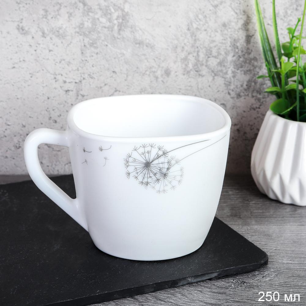 Кружка 220 мл квадратная / FCB220 (2028) /уп /6/ 48/ Одуванчик