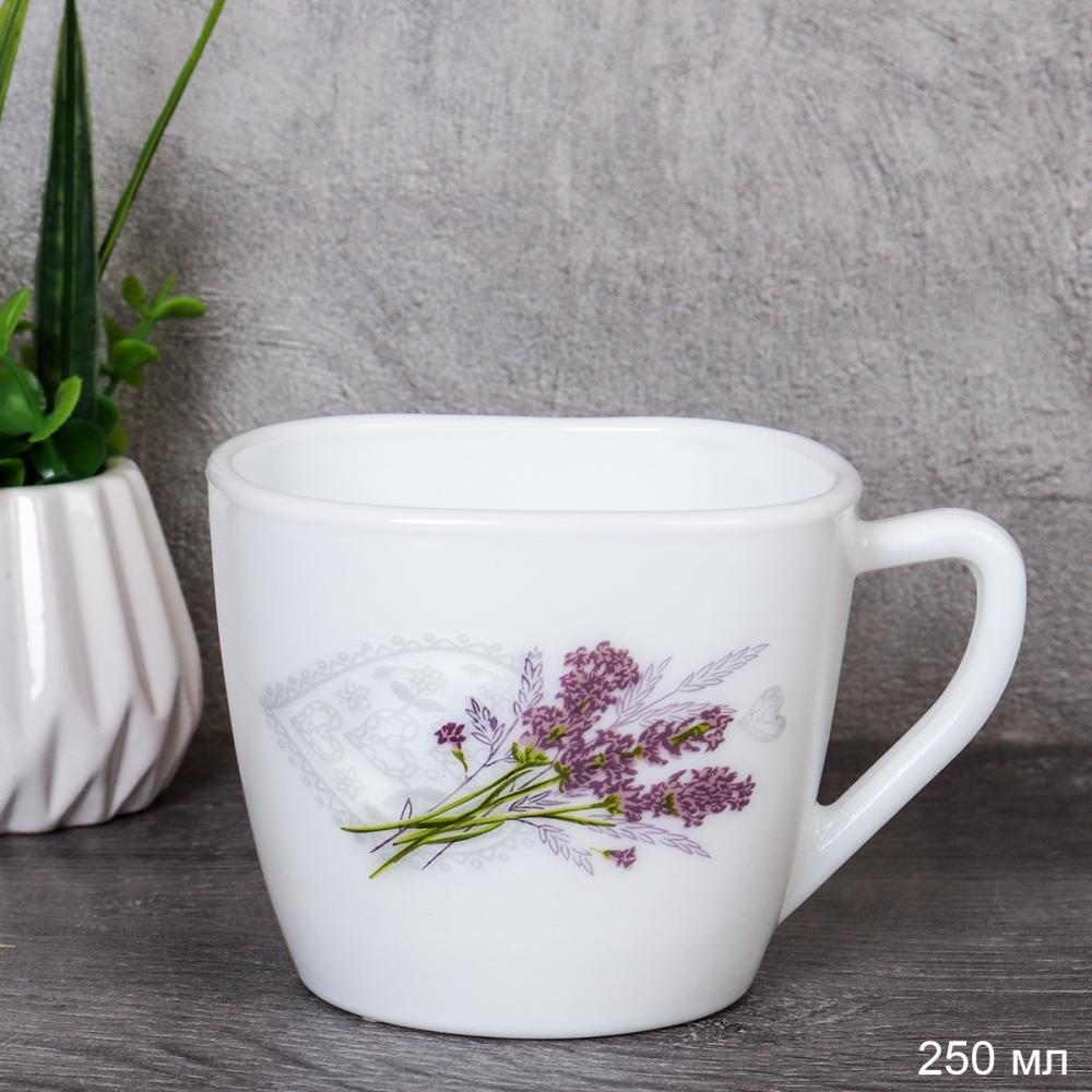 Кружка 250 мл квадратная форма/ FXB220 (7131) /уп 6/ 72/ Лаванда