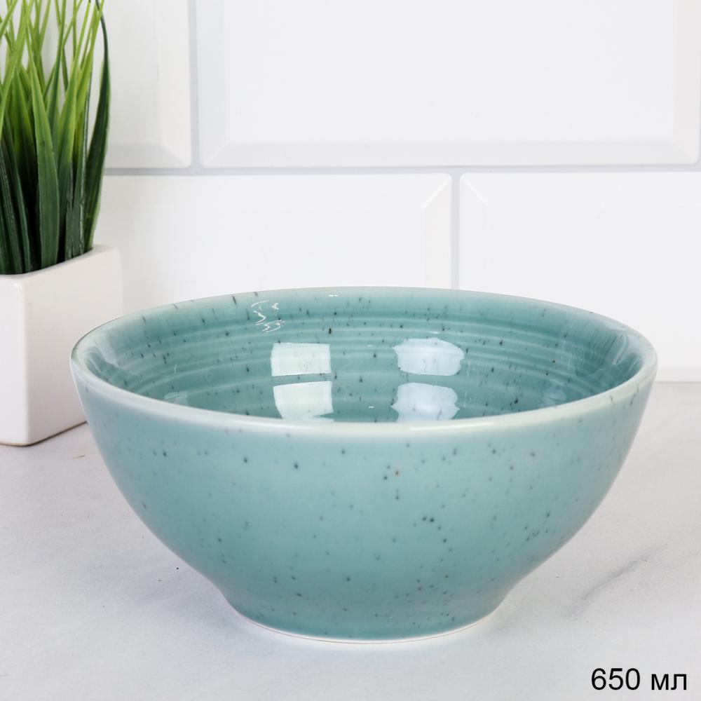 Салатник глубокий 650 мл Зеленый Бриз / R-6328 /уп 12/ 16х7 см