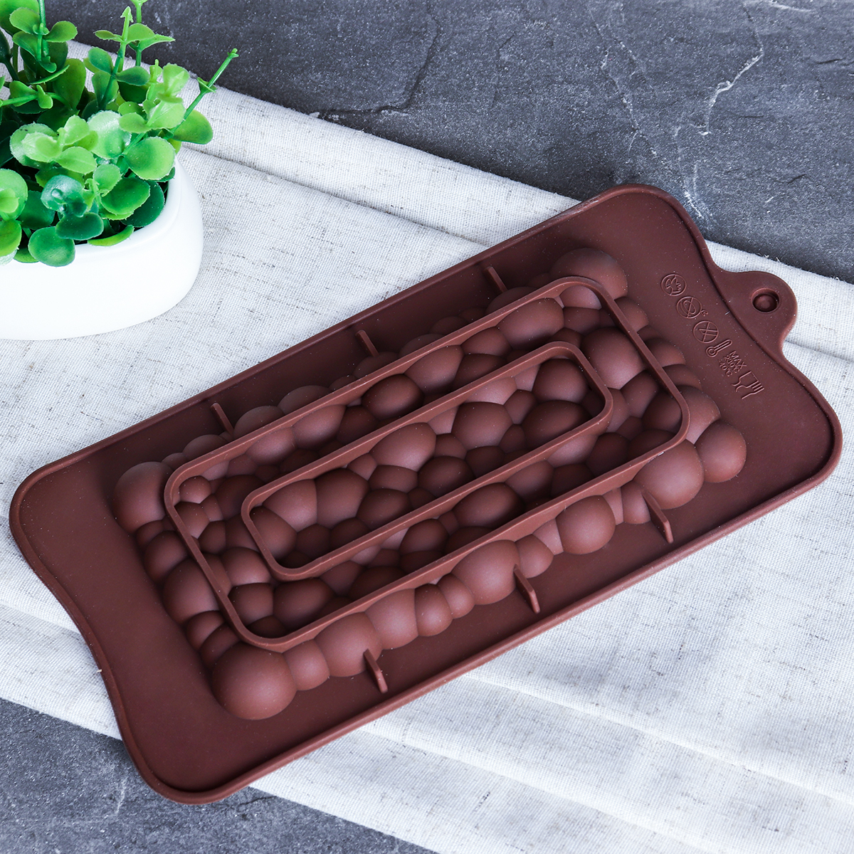 Форма для шоколада силиконовая / HL-165 /уп 300/ 21*10,3*1 см/ 0,04/ ПРОМО АКЦИЯ