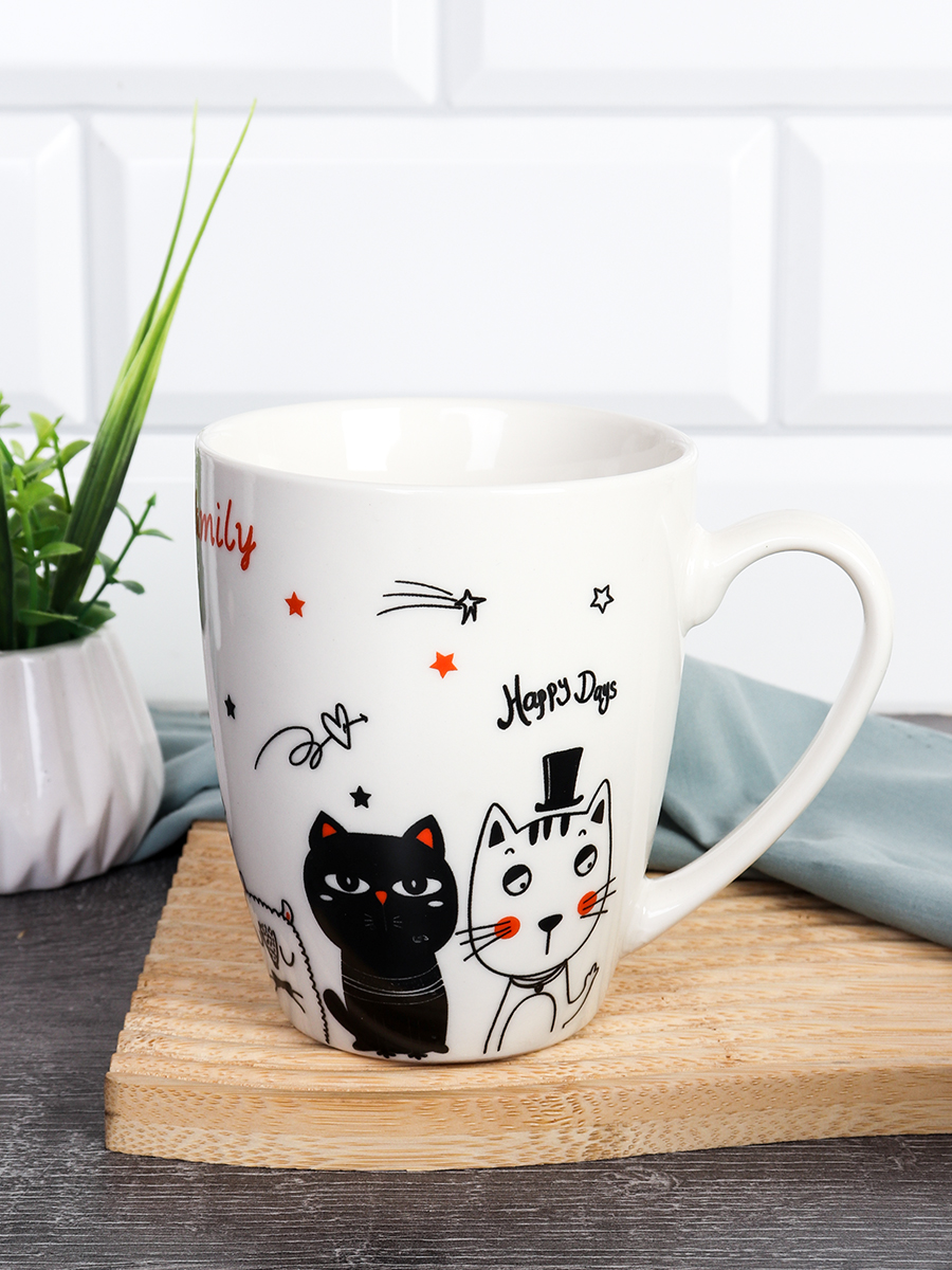 Кружка 350 мл Котики / S2034 /уп 72/