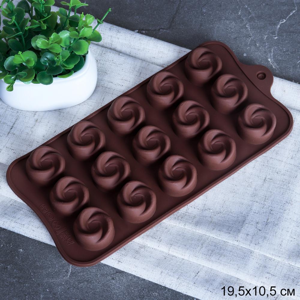 Форма для конфет мармелада и льда 15 ячеек силиконовая С ликером / HL-187 / уп 300/ 21*10,3*1,7 см