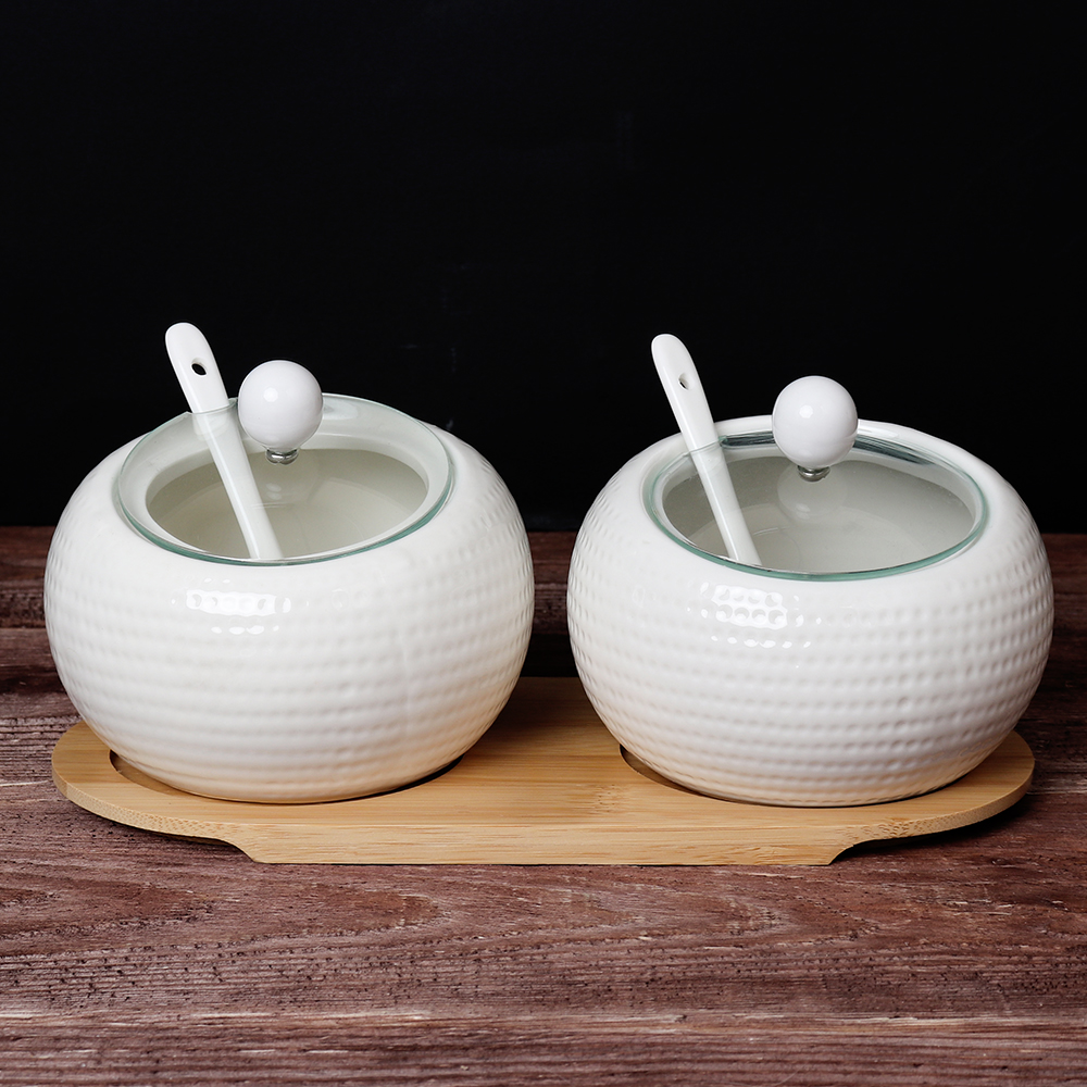 Набор для специй 2 предмета с ложкой 550 мл / CF109 /уп 24/*Ц на подставке