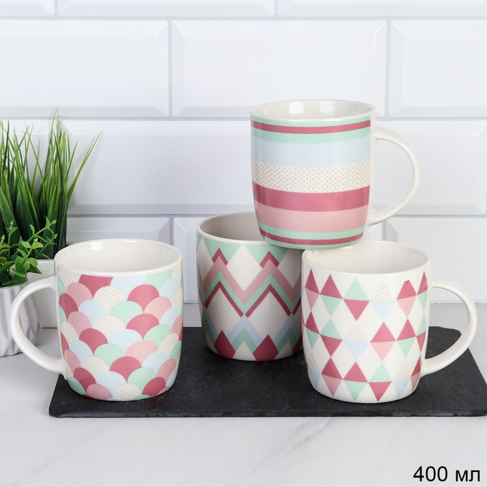 Кружка 400 мл Геометрия / P005 /уп 72/ ПРОМО АКЦИЯ