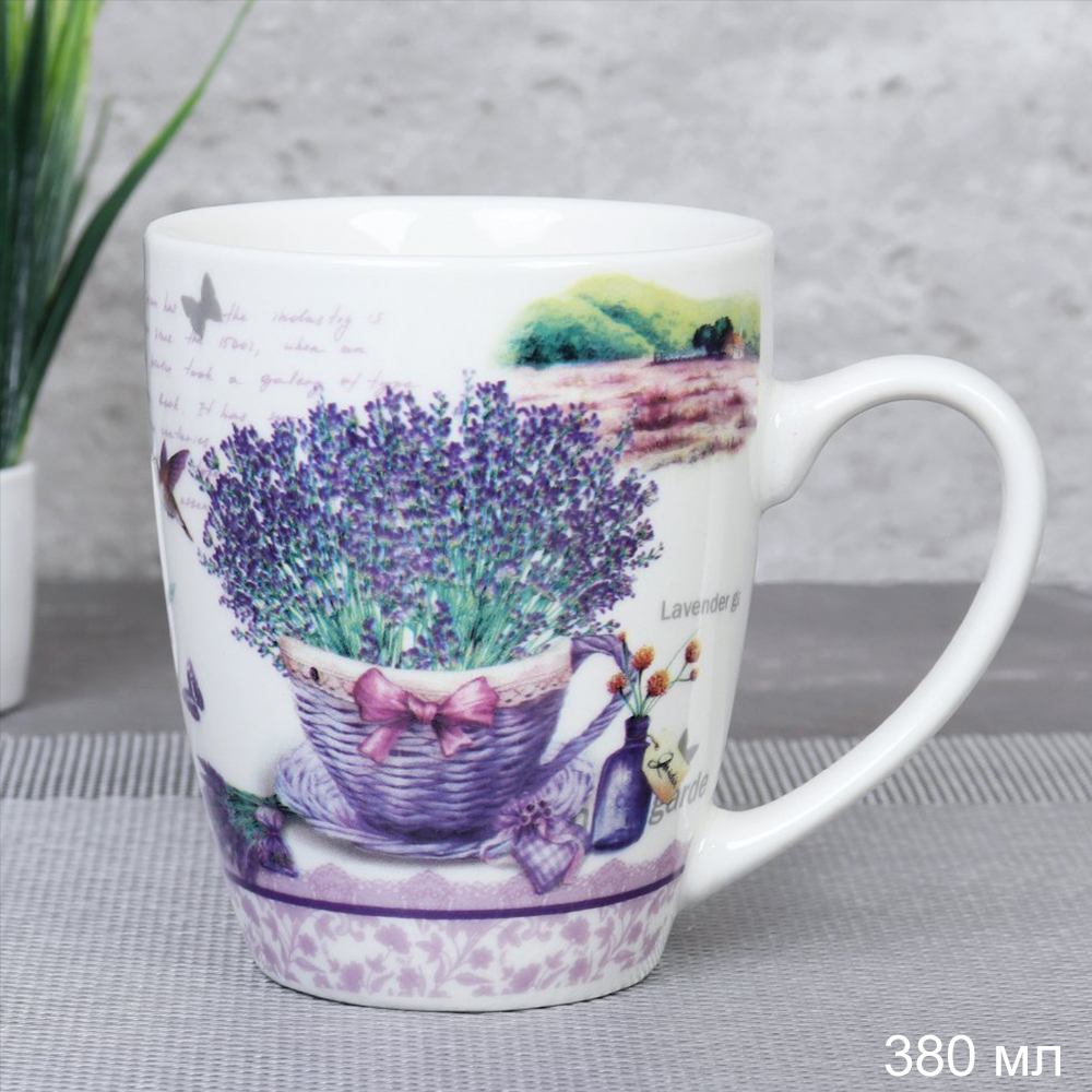 Кружка 350 мл Прованс Лаванда / 4809-14-2 / уп 72/ Цветы
