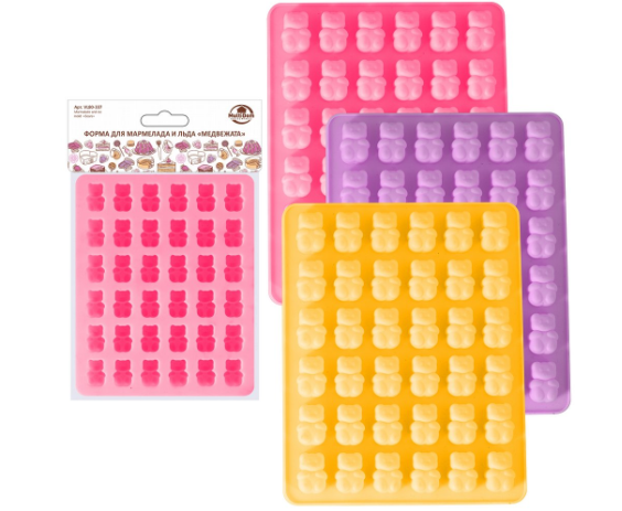Форма для мармелада и льда Медвежата / VL80-337 /уп 12/144/