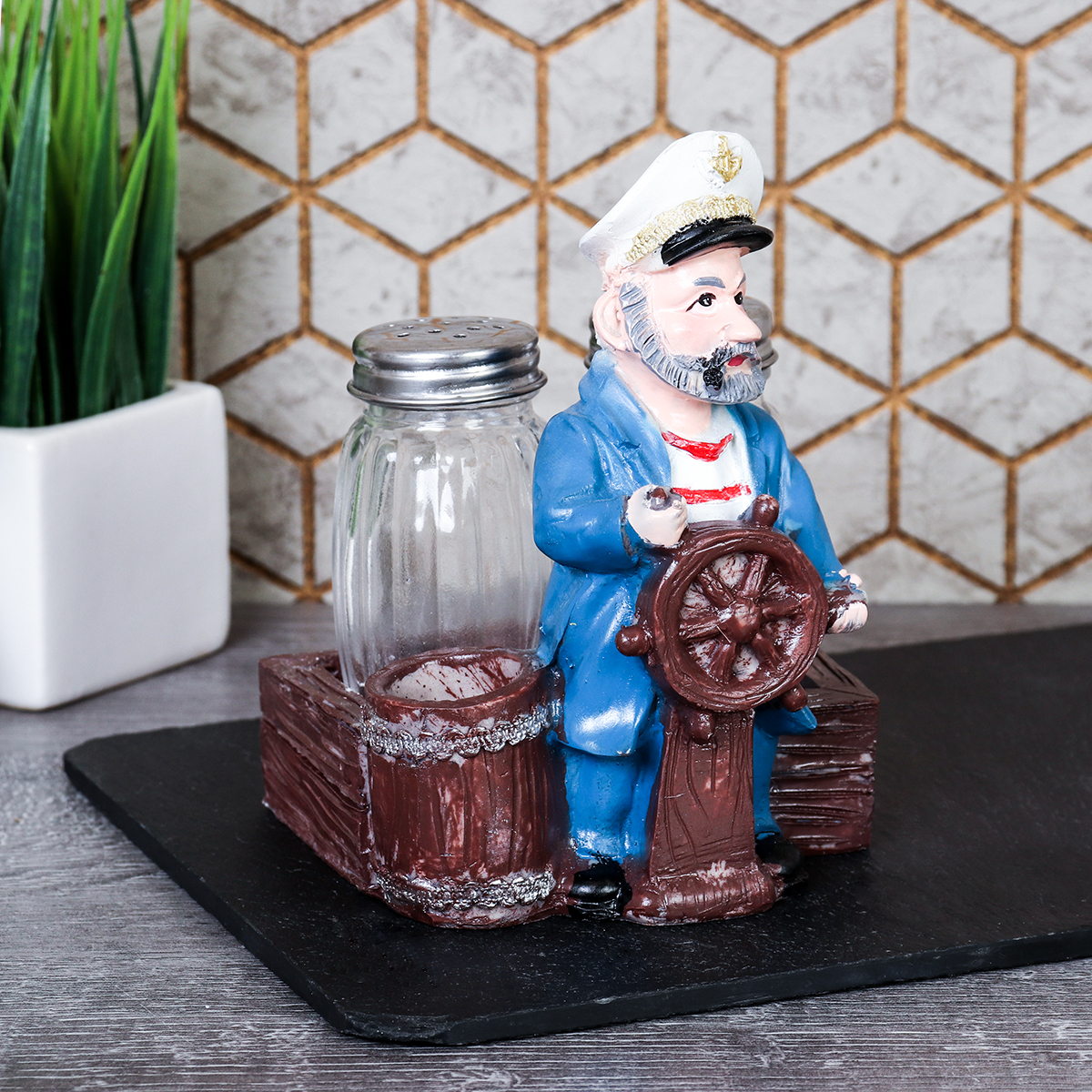 Набор для специй и зубочисток Моряк / 6123 /уп 48/