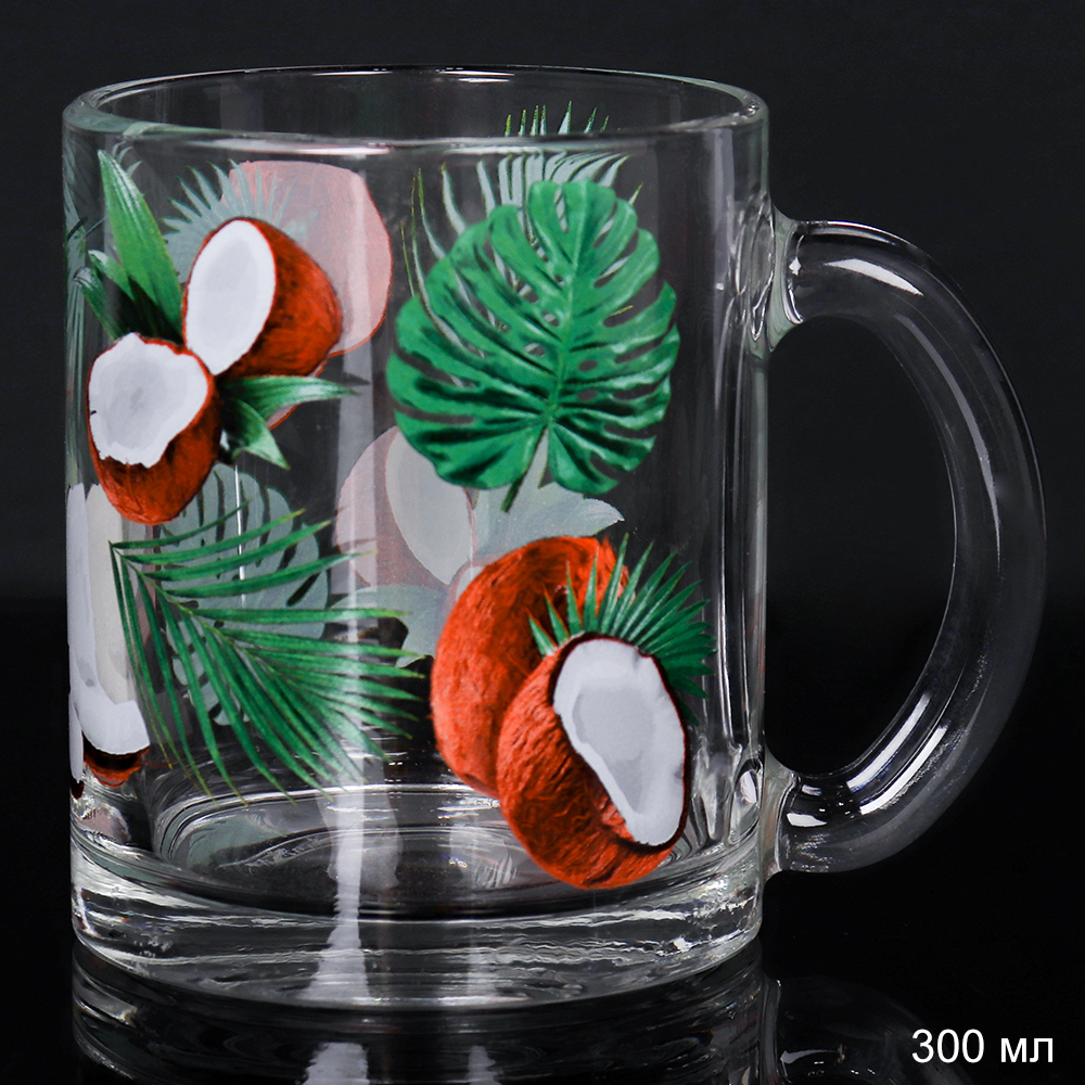 Кружка 300 мл Кокос круговая / Д1208/099 /уп 24/ АКЦИЯ