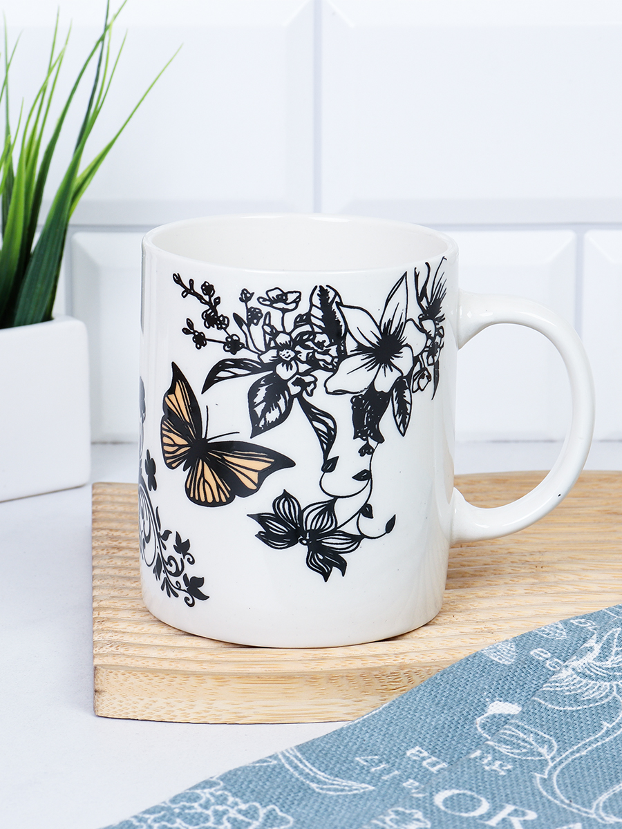 Кружка 400 мл Бабочки / 1124-1 /уп 48/