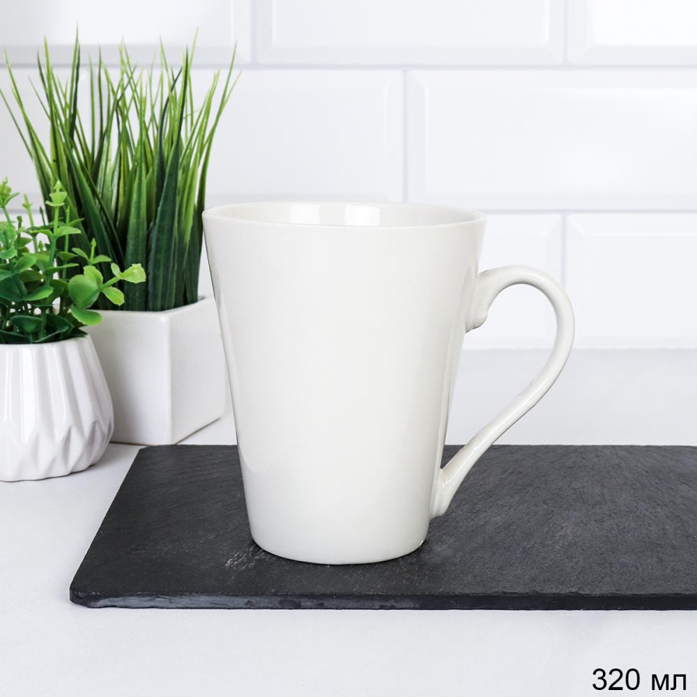 Кружка 320 мл Белая / 5461V /уп 72/ 2 сорт