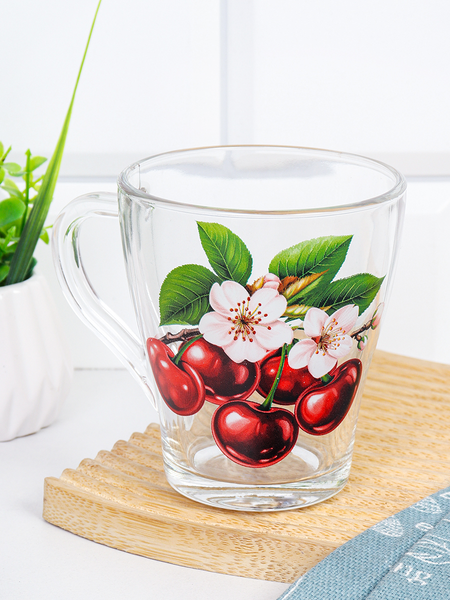 Кружка 250 мл Фрукты АКЦИЯ / 1649 /уп 20/ микс