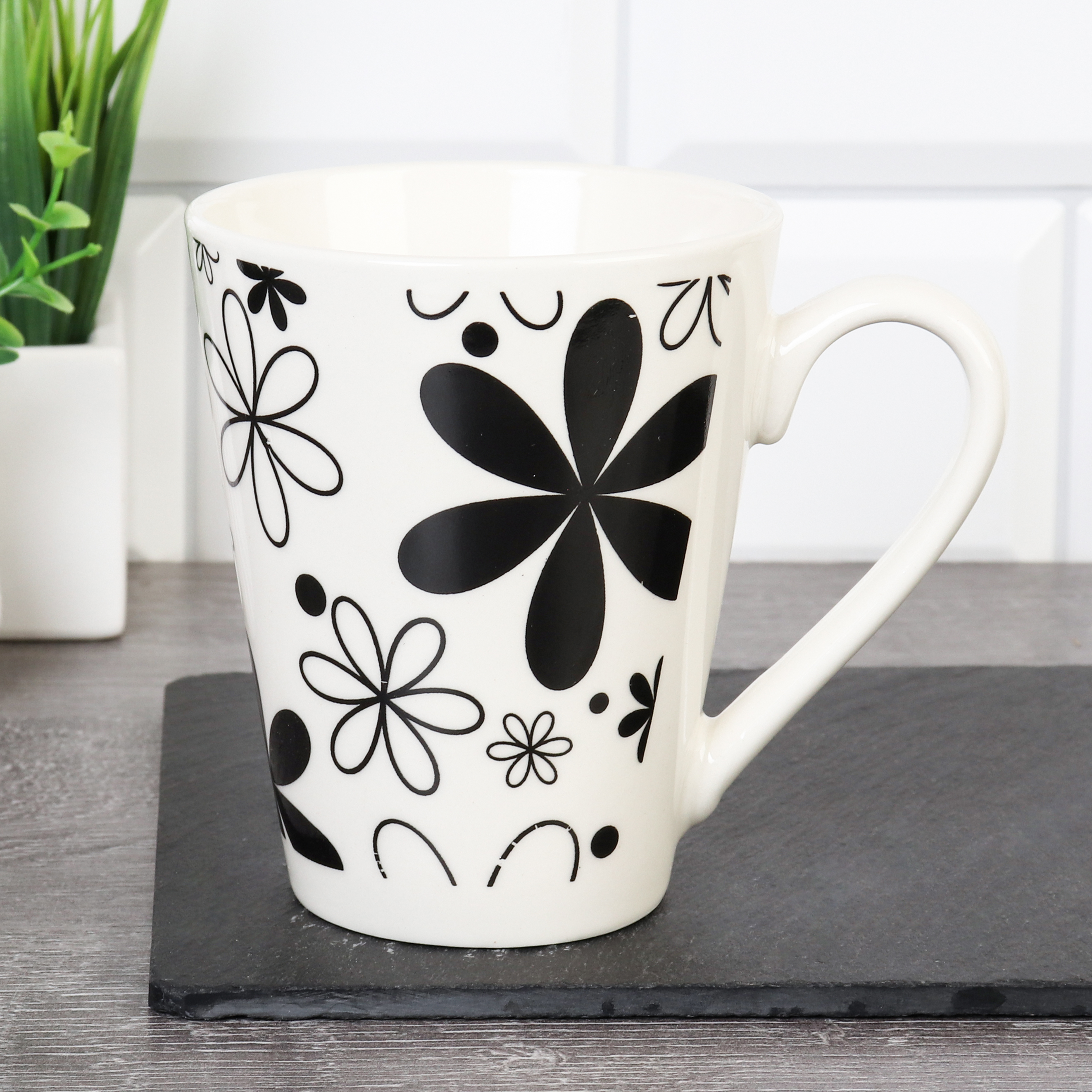 Кружка 350 мл Цветы / TV1028 /уп 72/