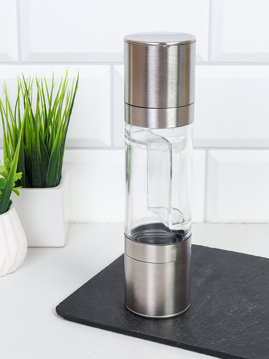 Мельница для специй и соли 20 см хром крышка / WM-593 /уп 100/