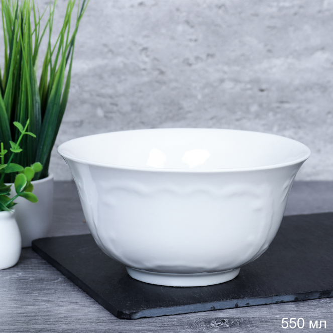 Салатник на ножке 550 мл / WE-242 /уп 40/ фактурный