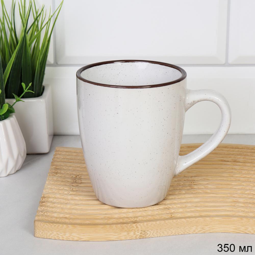 Кружка 350 мл Классика крапинка с оттенком серого / 20041 /уп 12/36/