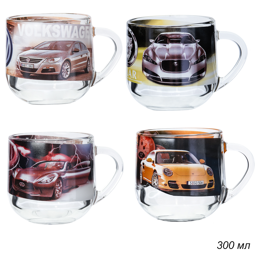 Кружка 300 мл Грамине Машины круговая АКЦИЯ /уп 18/