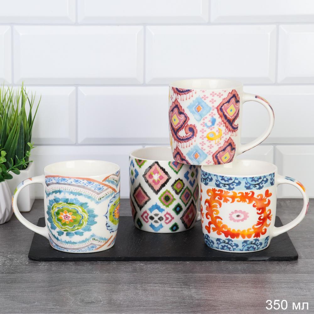 Кружка 350 мл Орнамент Акварель / D277 /уп 72/ ПРОМО АКЦИЯ