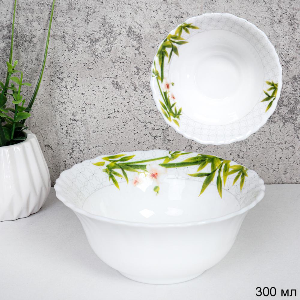 Салатник 300 мл 125 мм / LHBW-50XN (6773) /уп 6/72/ Бамбук орхидеея с кантом