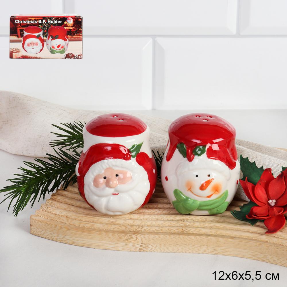 Набор для специй Дед мороз и Снеговик / B3014 /уп 96/