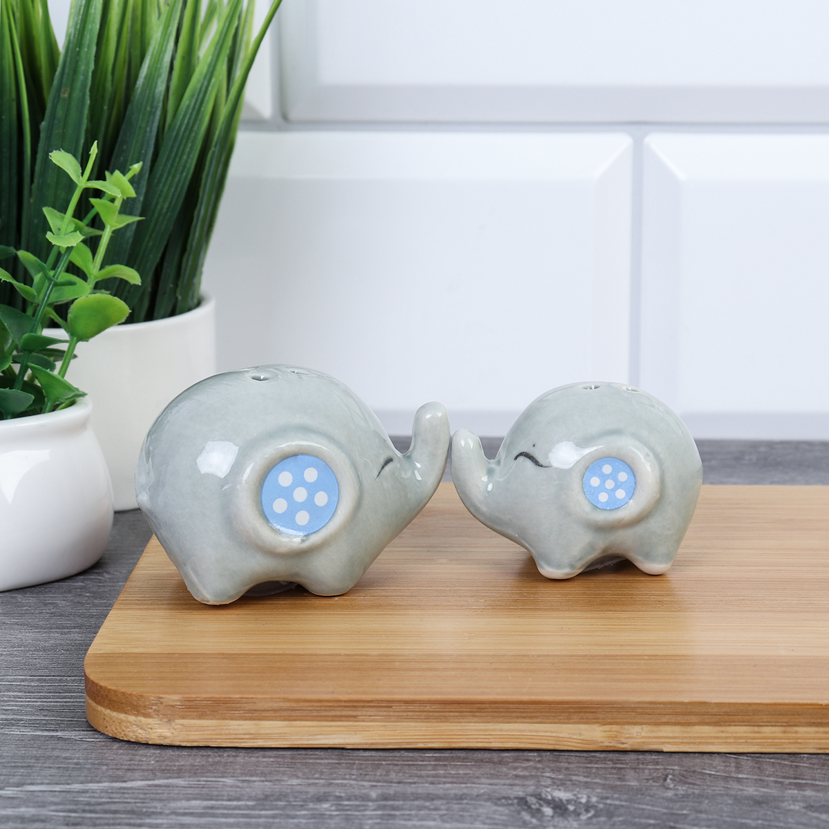 Набор для специй 2 предмета Слоны / 894 /уп 144/ голубой