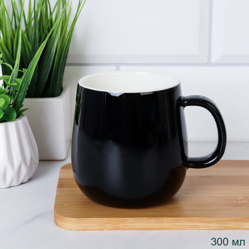 Кружка 300 мл Классика Бочонок / BL-043 /уп 64/ Черная