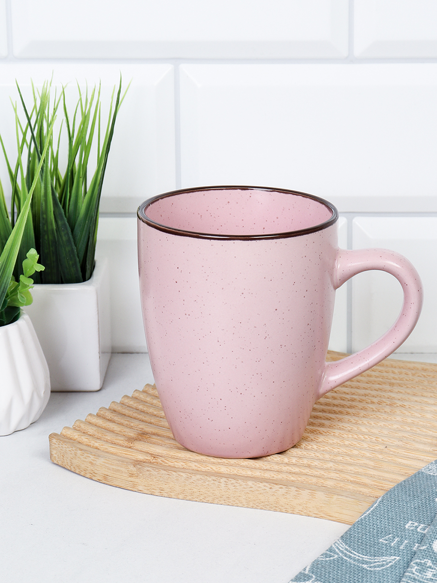 Кружка 350 мл Классика крапинка / 20043 /уп 12/36/ Пыльная роза