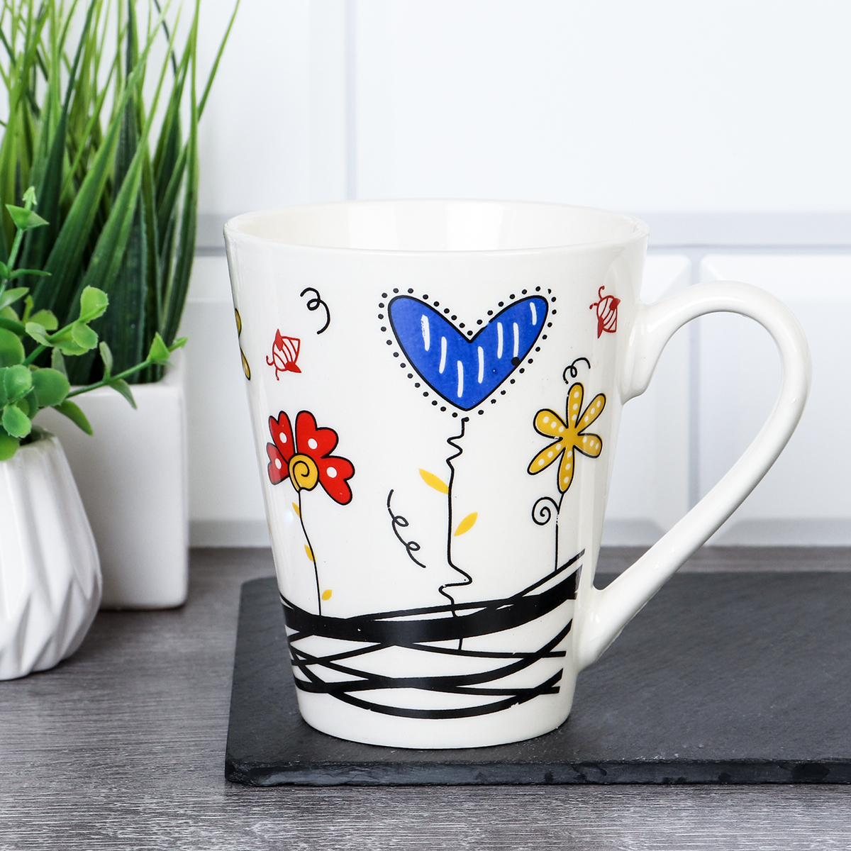 Кружка 350 мл Цветы / TV093 /уп 72/ Любовь