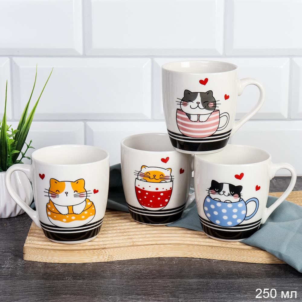 Кружка 250 мл Котики / S2039 /уп 96/