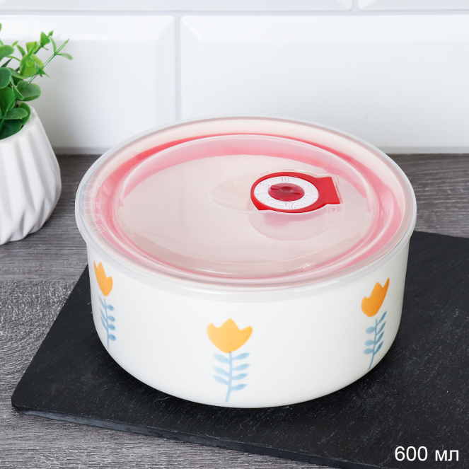 Форма для холодца 600 мл крышка с клапаном / A-592 /уп 16/ Фарфор