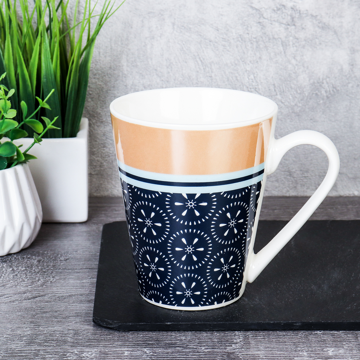 Кружка 350 мл Орнамент Круги / TV1567 /уп 72/ ПРОМО АКЦИЯ