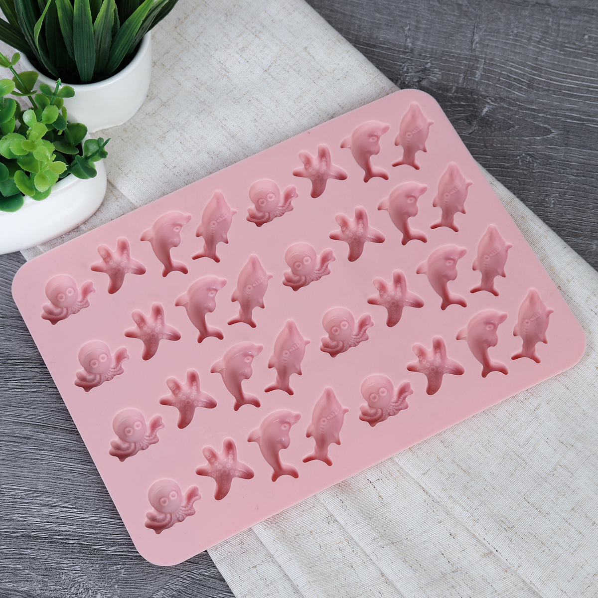 Форма для конфет мармелада и льда 32 ячеейки силиконовая / HL-139 / уп 300/ 20,7*15*1 см/ 0,065/ Морские обитатели/ ПРОМО АКЦИЯ