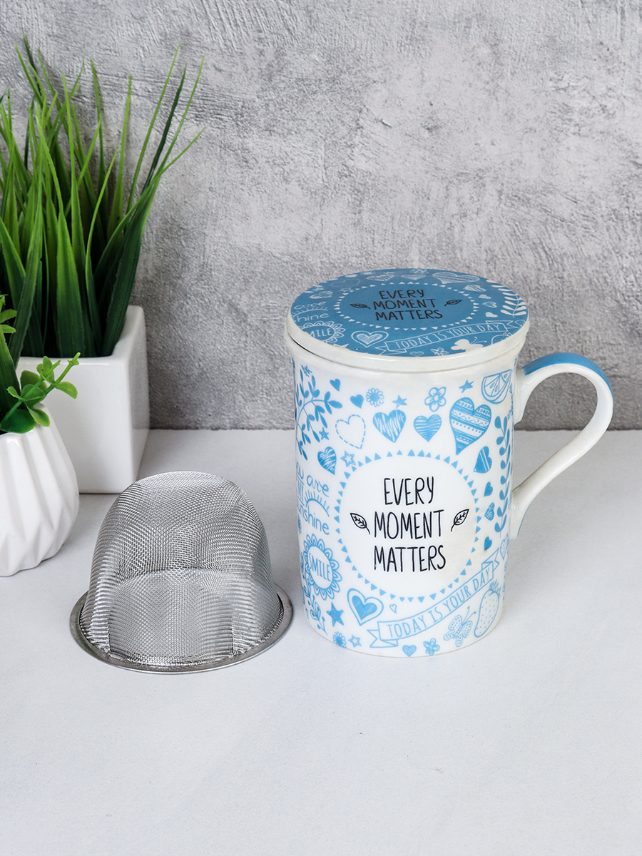 Кружка 300 мл для заваривания чая с ситом / MG-13 /уп 32/уп 16/