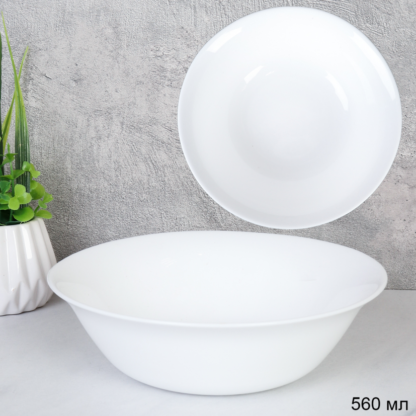 Салатник 560 мл 165 мм Глэйд тарелка глубокая / FLPW65 (WHITE) /уп 48/
