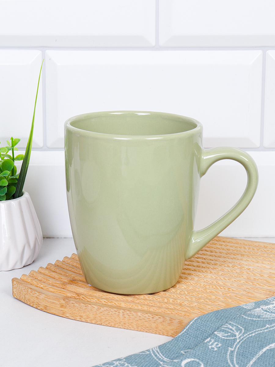 Кружка 400 мл глянец / YF8006 /уп 2/ Светло оливковый